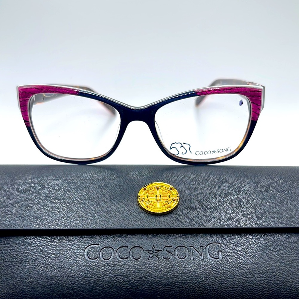 NWOT. Coco Song women’s Optical frames. Pink, blue and turquoise frame.